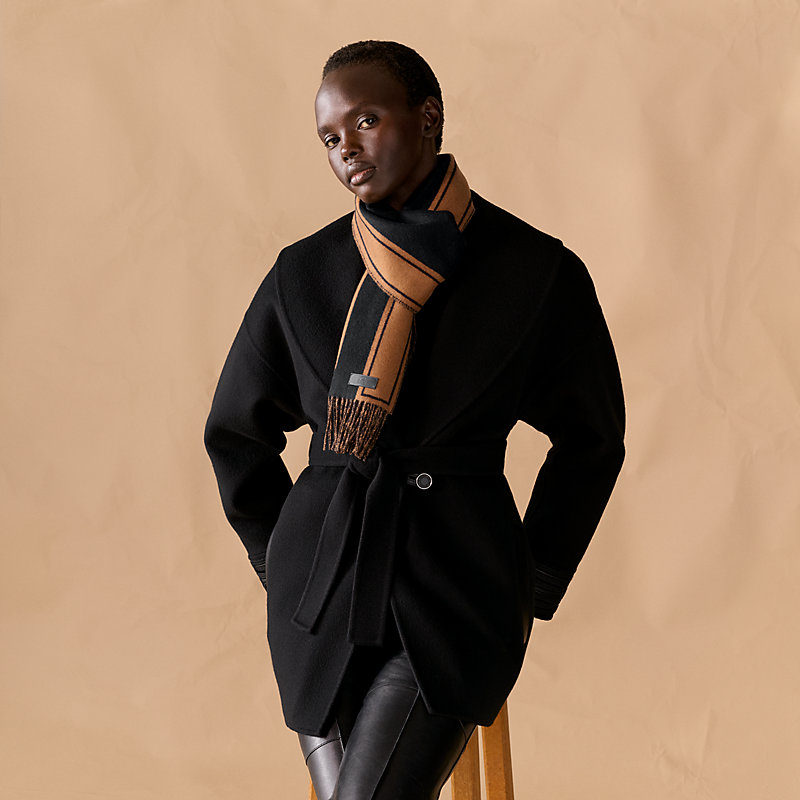 Casaque Clefs de H scarf - Grey | Hermès Mainland China